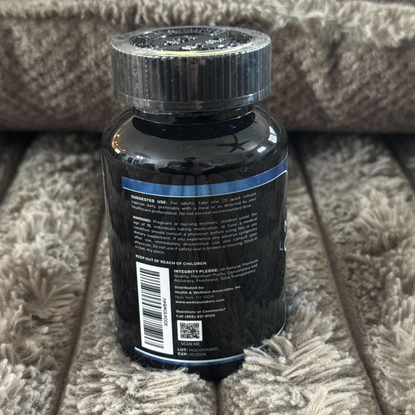 Magnesium Glycinate Capsules – 750mg – 120 Count, Supplement 10/26