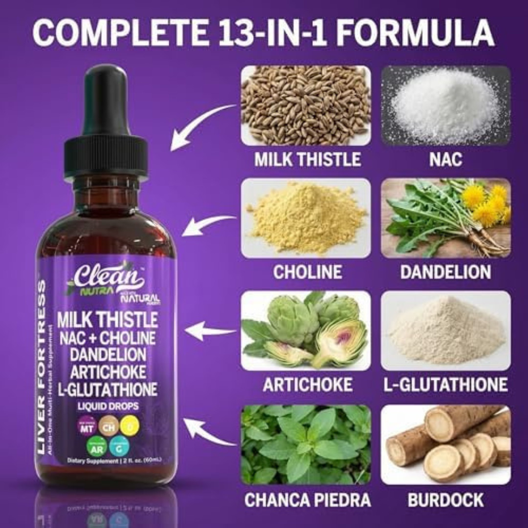 All-In-One Liver Support Supplement with Milk Thistle & N-Acetyl Cysteine Drops