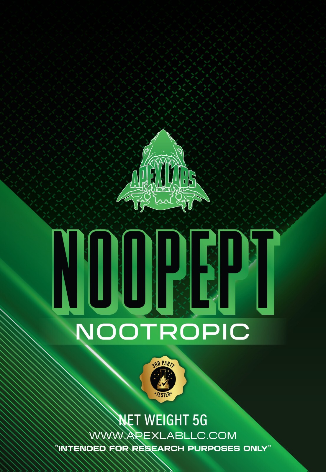 Apex Labs NOOPEPT/Cognitive/Energy/Focus Pure 98% Powder Free SHIP EXP 06/2028
