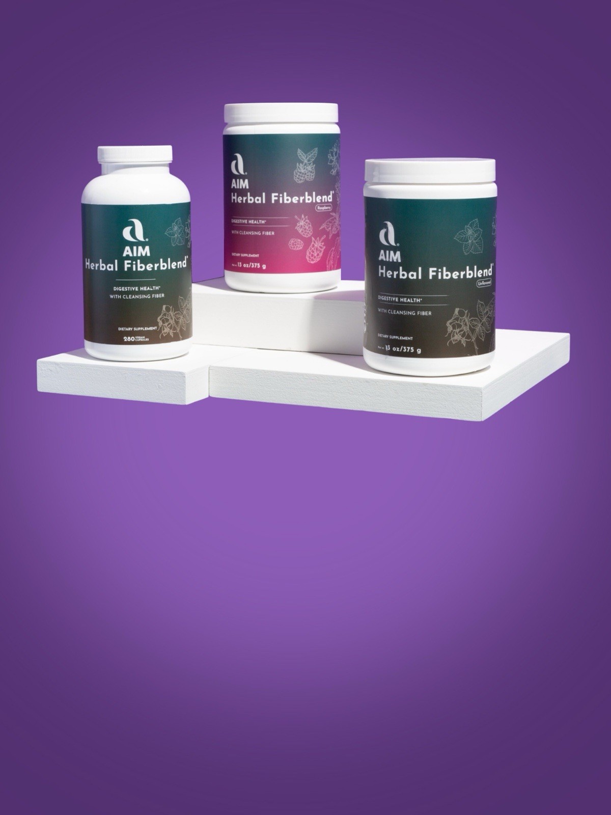 AIM Herbal Fiberblend (Raspberry Powder) 13oz/375 g Powder
