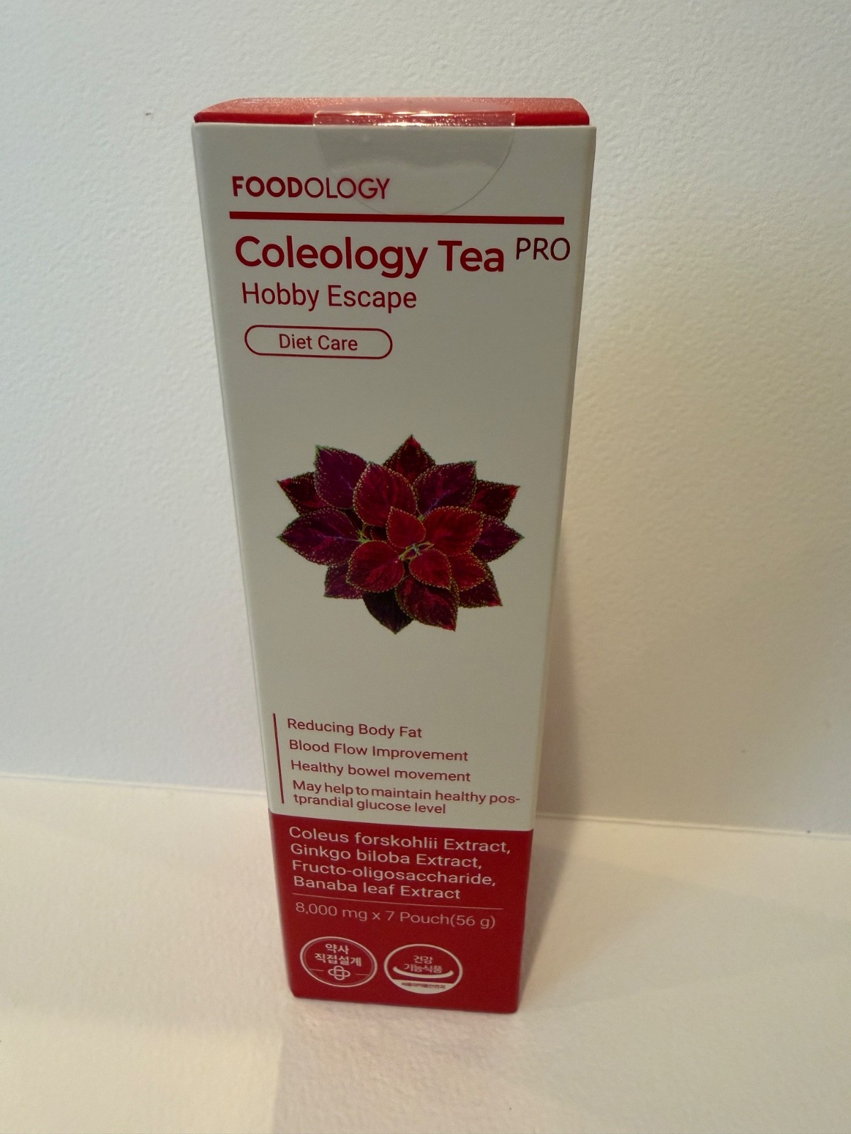 NIB FOODOLOGY Coleology Tea Diet Care Pro Hobby Escape 8,000mg 7 Sticks Wellness