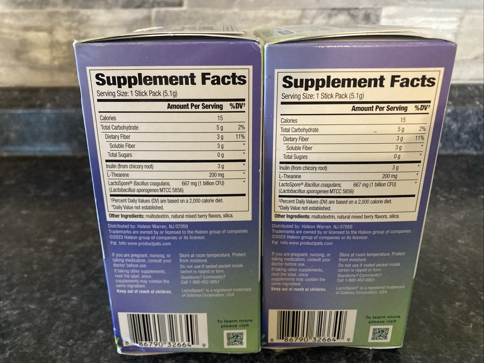 Benefiber Dual Action Biotic Plus Stress Relief Mixed Berry 36 Packs Ex02/2026