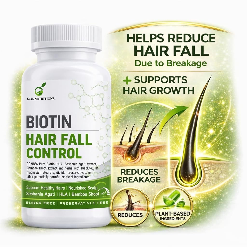 GOA NUTR.ITIONS Biotin 10000mcg Hair Support 60 Tabs