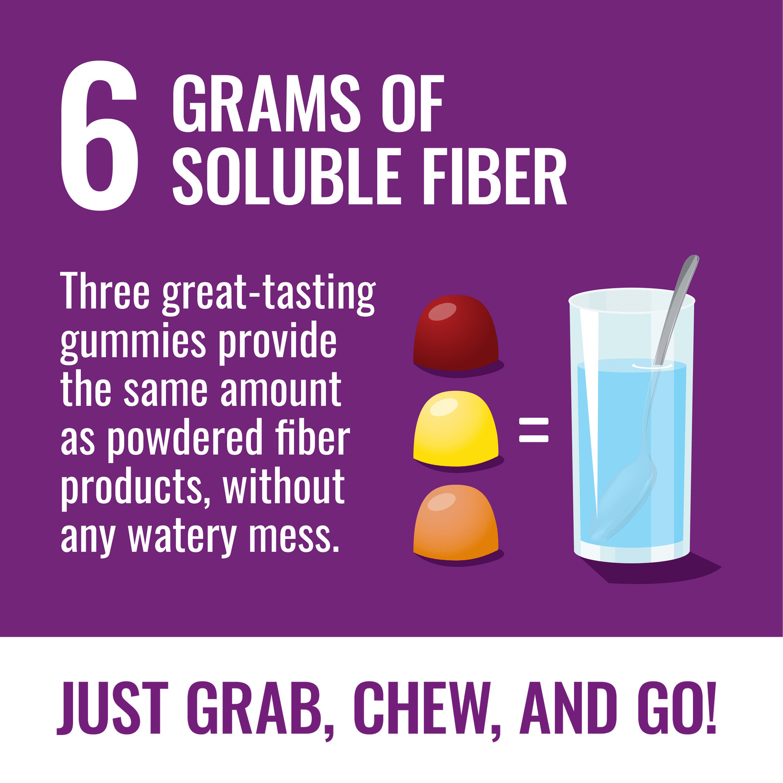 Fiber Advance Plant Based Prebiotic Fiber Supplement Gummies, Natural Fruit, 90