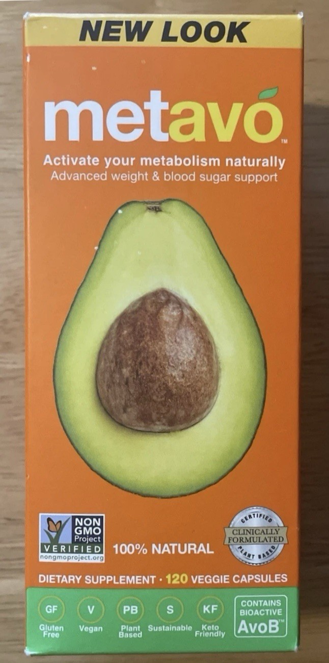 Metavo Metabolism Booster Natural Support Avocado 120ct EXP 10/2025 Sealed