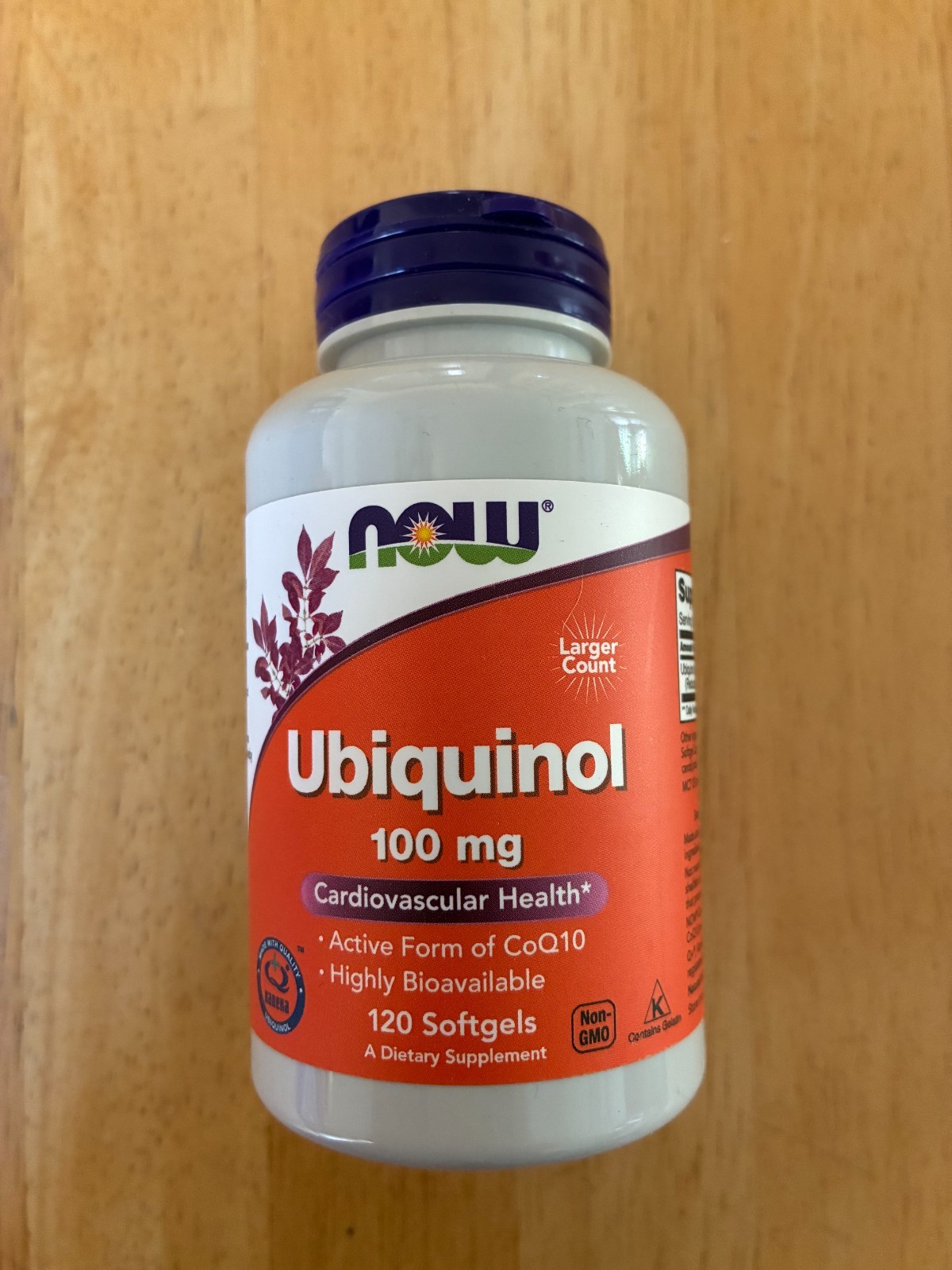 NOW FOODS Ubiquinol 100 mg (Active Form of CoQ10) 120 Softgels Exp 12/2027