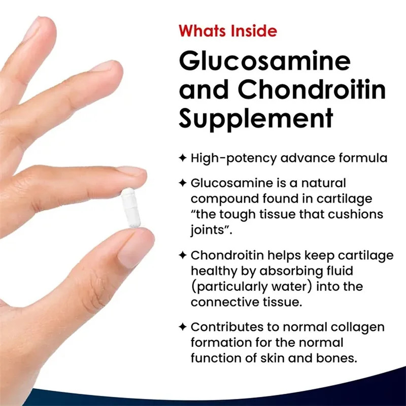 Glucosamine and Chondroitin 120pcs,Protects Cartilage, Bone and Joint Health