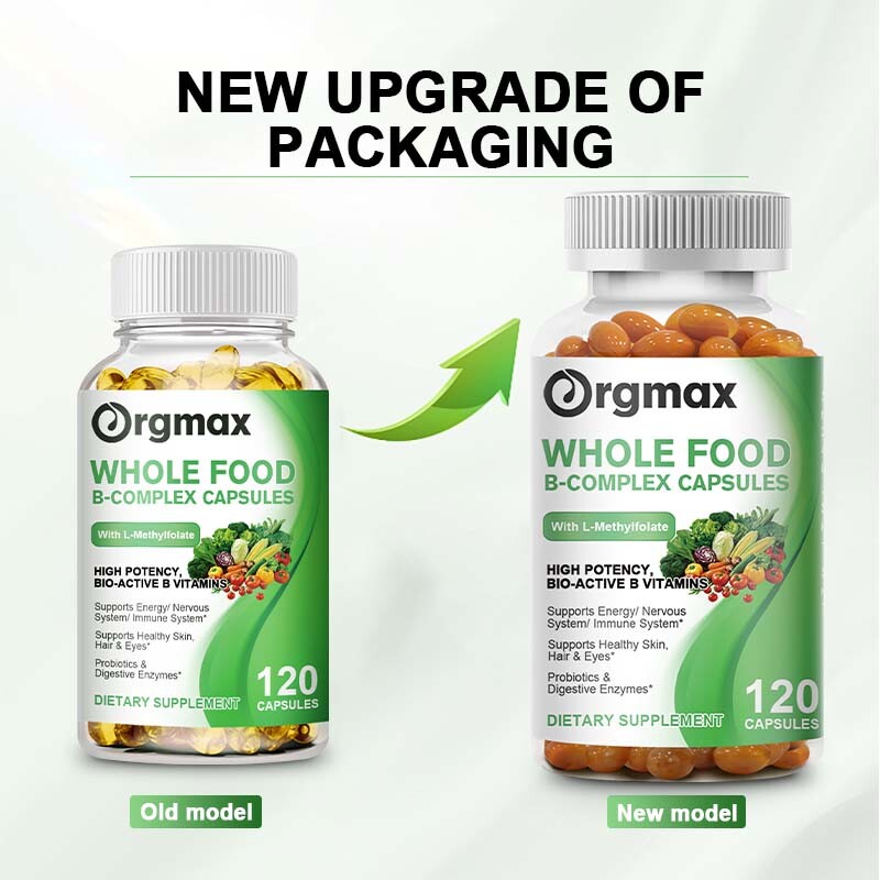 Vitamin B Complex 120Capsules Vitamin b12 D3+K2 &Calcium,Immune Support