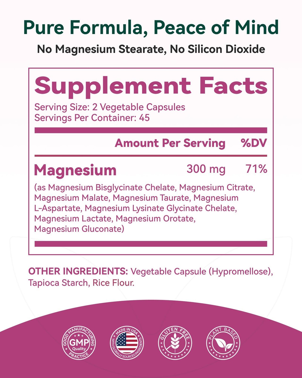 9-in-1 Magnesium Complex, 300mg from 9 90 Count (Pack of 1), White