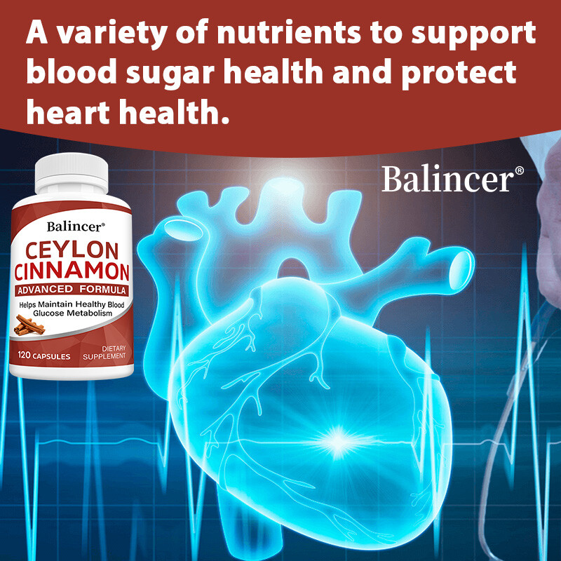 Organic Ceylon Cinnamon 30/60/120 Caps Heart Health & Immune Support
