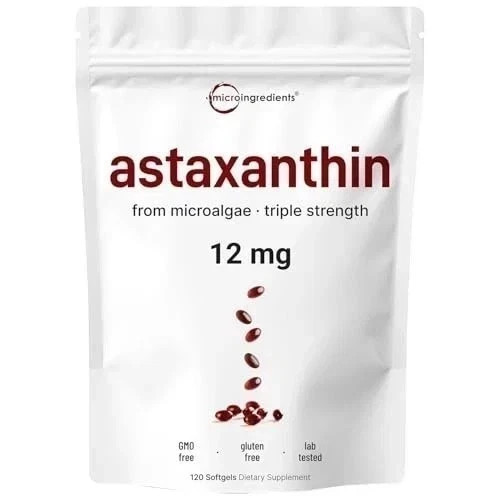 2 Pack | Astaxanthin 12mg, 120 Softgels, 4 Month Supply NEW