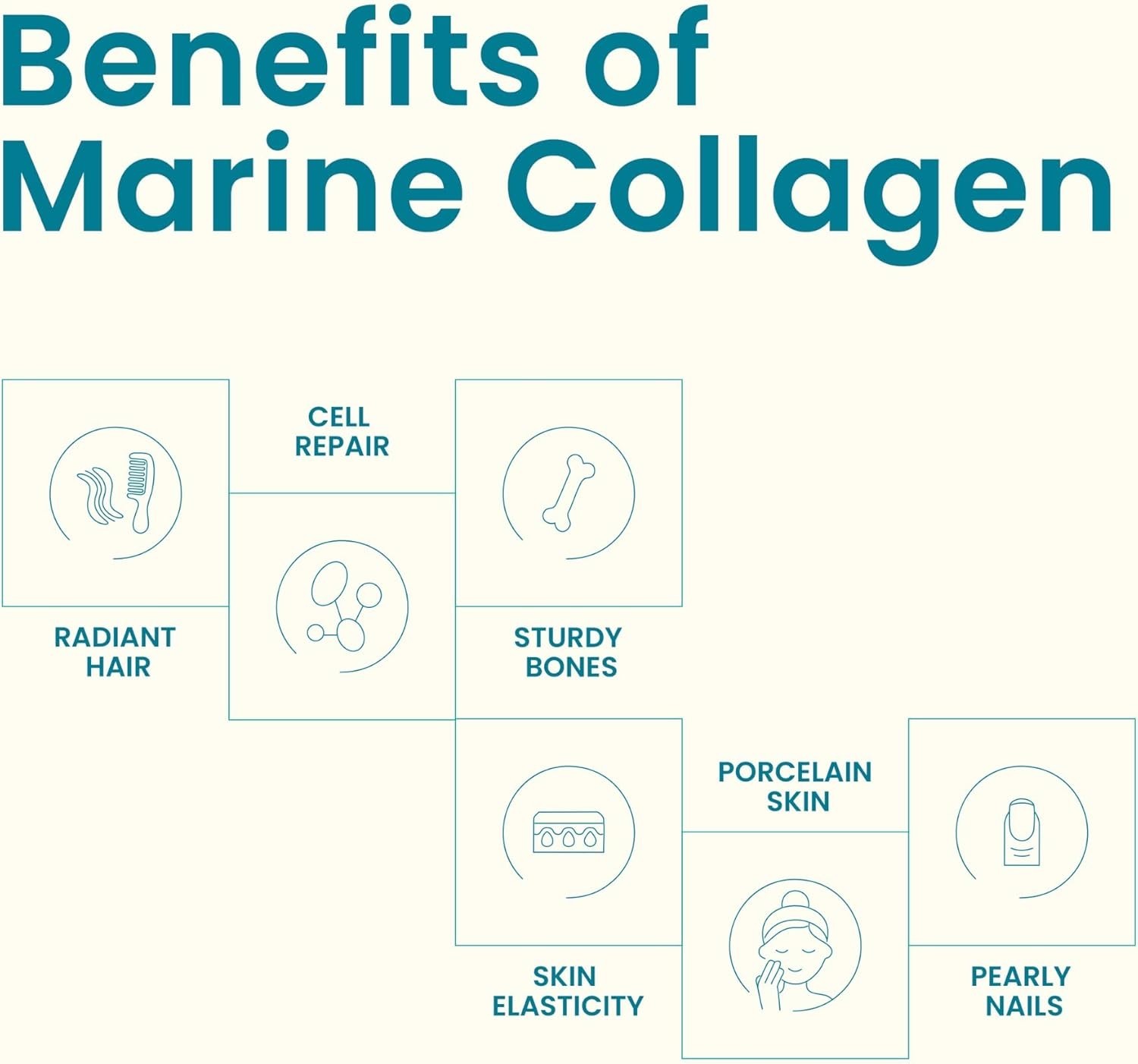 EarthNutri Wild Caught Marine Collagen Powder Hydrolyzed Peptides 30 Stick Packs