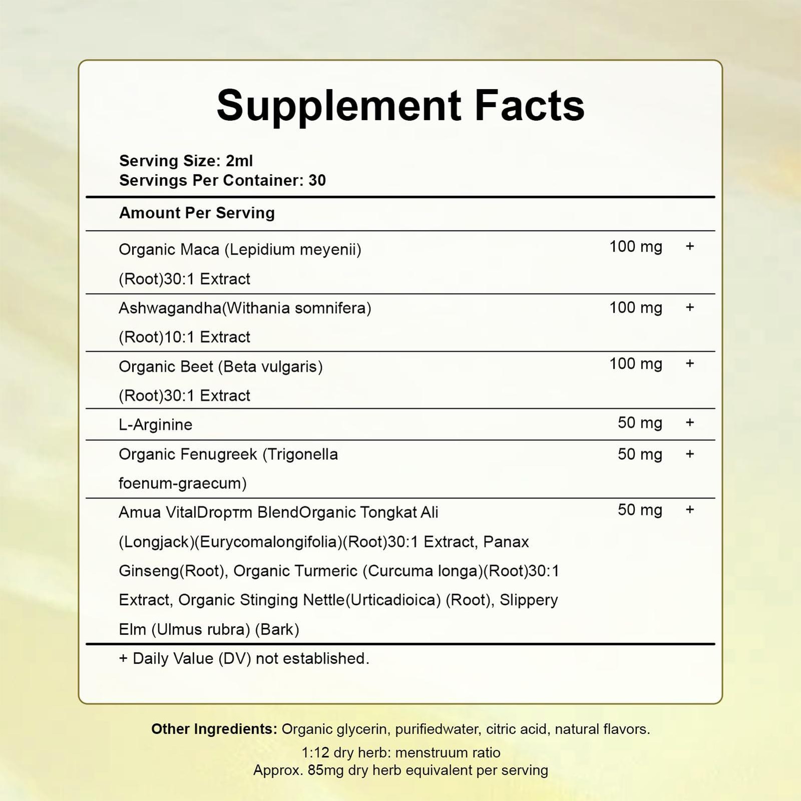 AMUA Vital Drops Organic Herbal Liquid Nutritional Blend | Supports Healthy Weig
