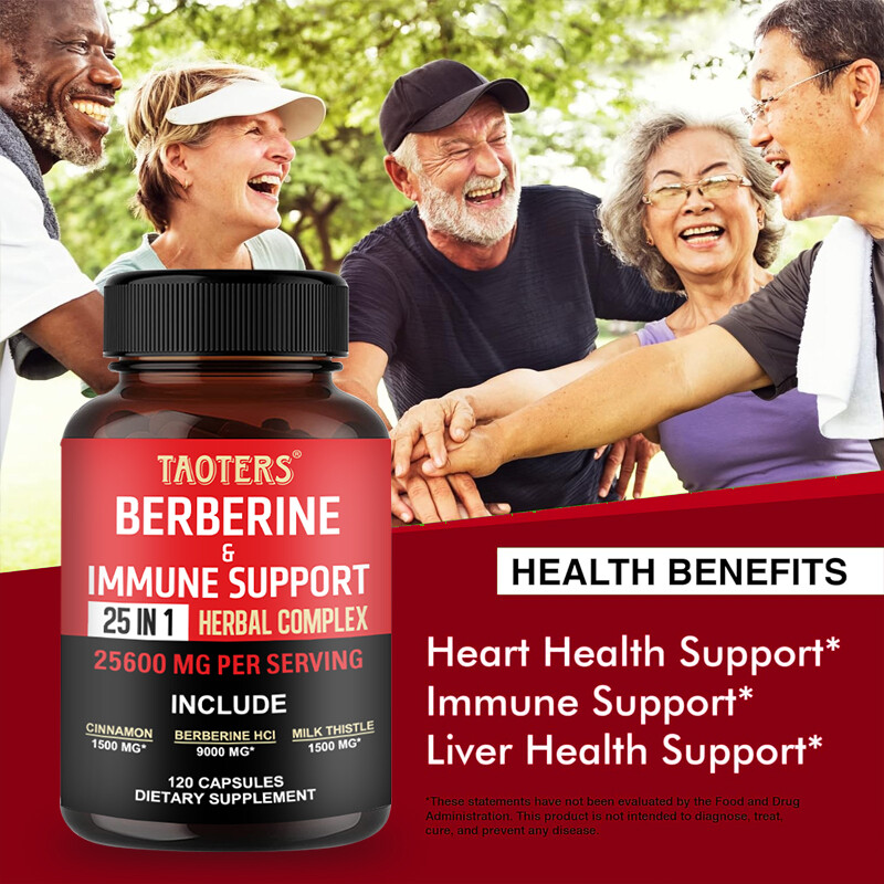 Berberine with Ceylon Cinnamon 25600mg 60/120 Caps Heart Health & Immune