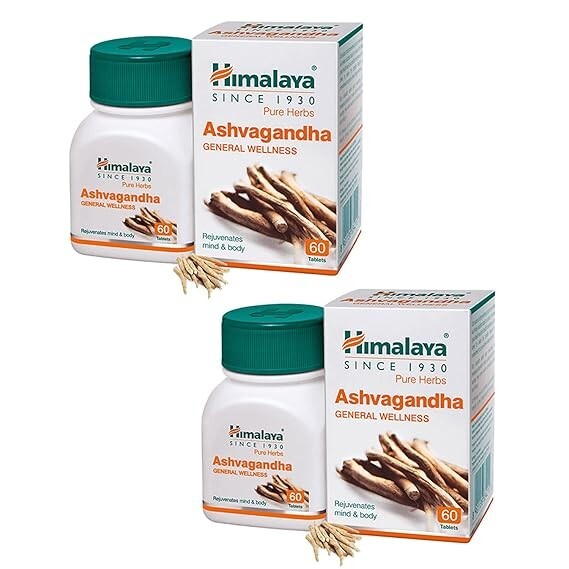 2X Himalayya Ashwagandha / Ashvagandha General Wellness & Immunity 60 TABS .