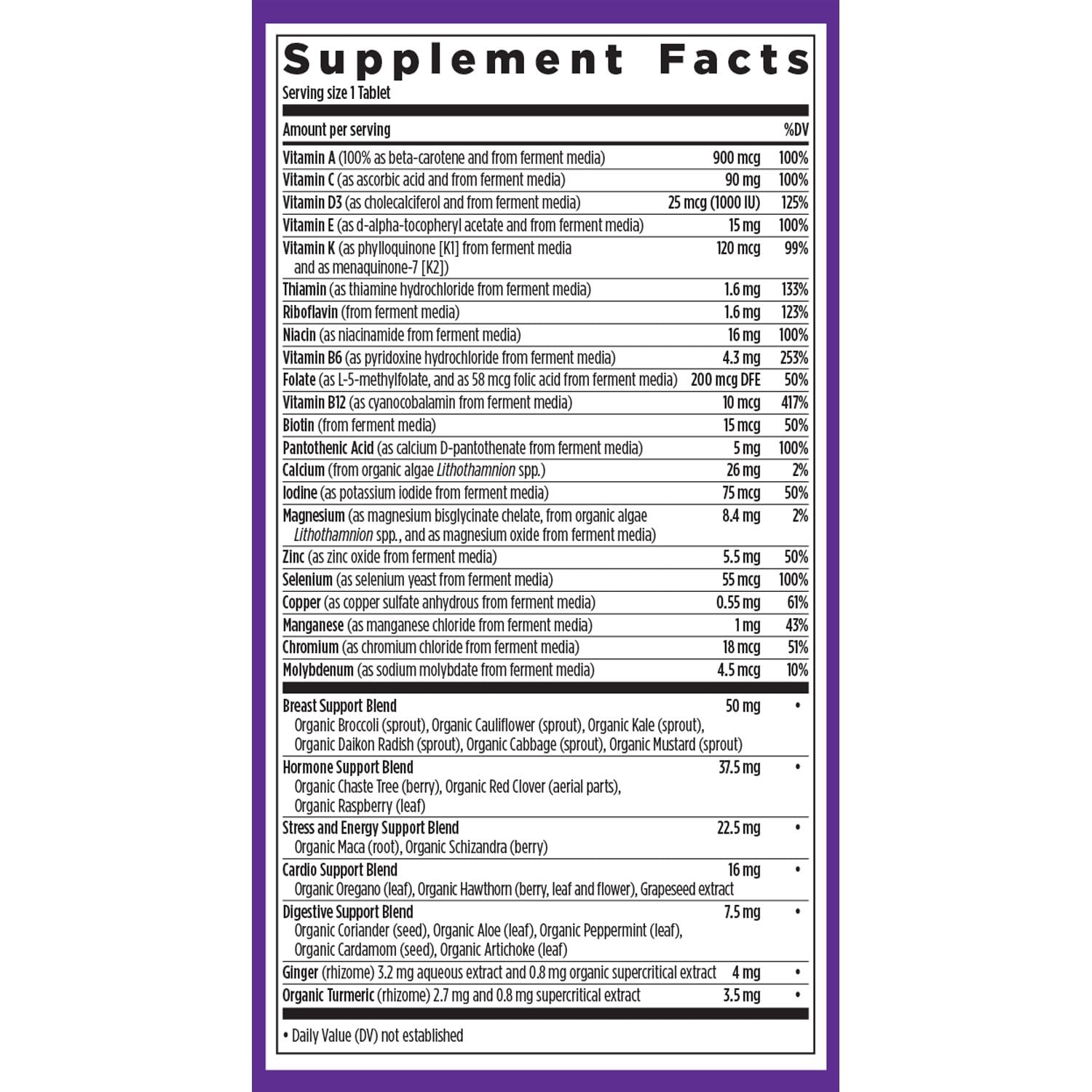 New Chapter Women’s Multivitamin 40+, extra B6 & 96 Count (Pack of 1), Multi