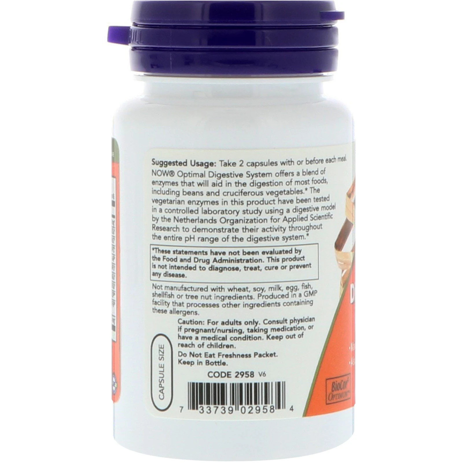Now Foods Optimal Digestive System 90 Veg Capsules GMP Quality Assured, Vegan,