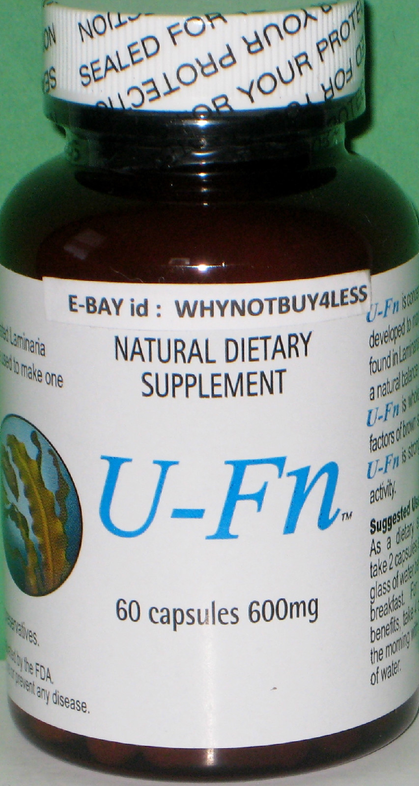(1) -U-Fn, Brown seaweed, Laminaria japonica, FUCOIDAN, CLICK, READ INFOMATION