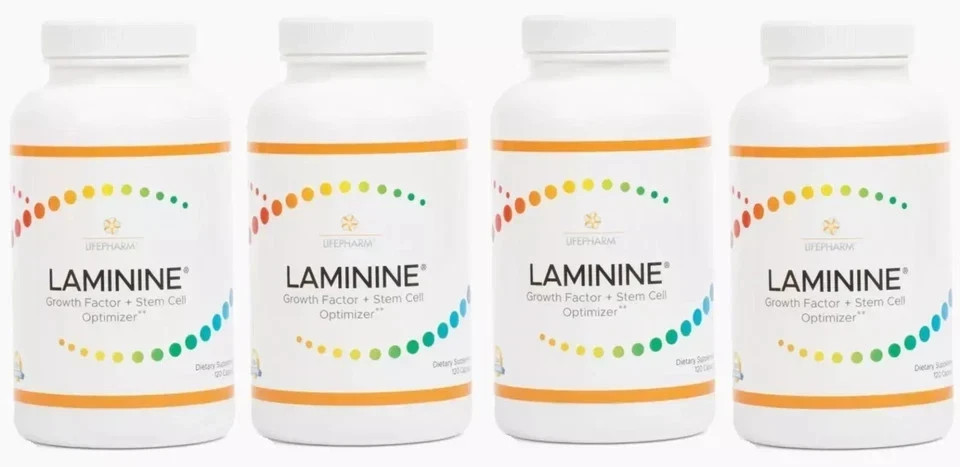 4 AUTHENTIC LifePharm Laminine Supplement 120 Capsules Total – EXP 2027!