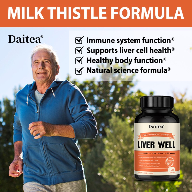 For Liver Cleanse, Metabolic Support – Milk Thistl Supplement 30/60/120 Capsules