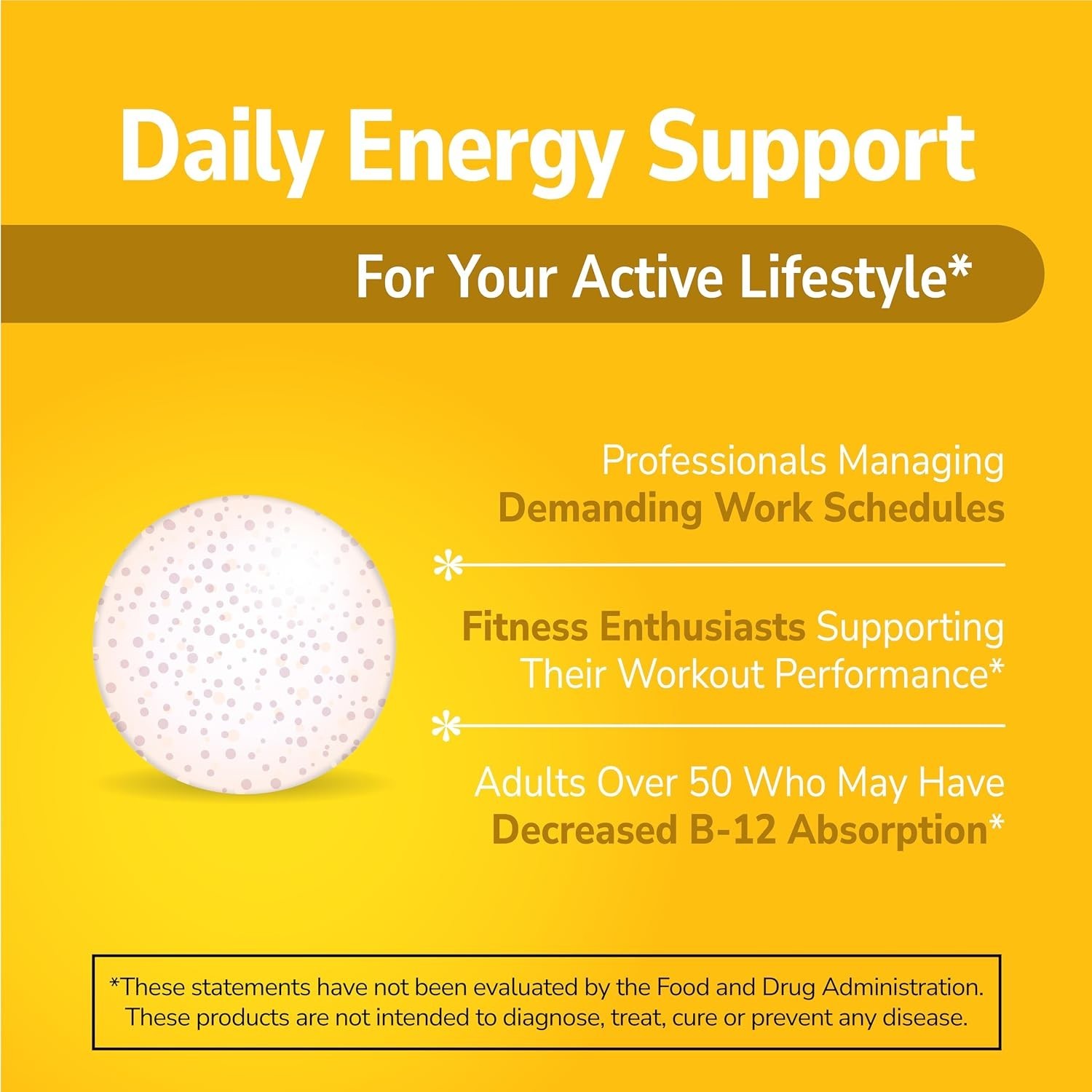 Cherry Flavor B-12 2500 mcg Tablets – Quick Dissolve for Natural Energy, 110 Ct