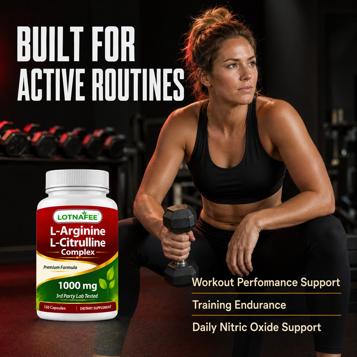Best Natural L-Arginine 1000 mg, 120 Tablets
