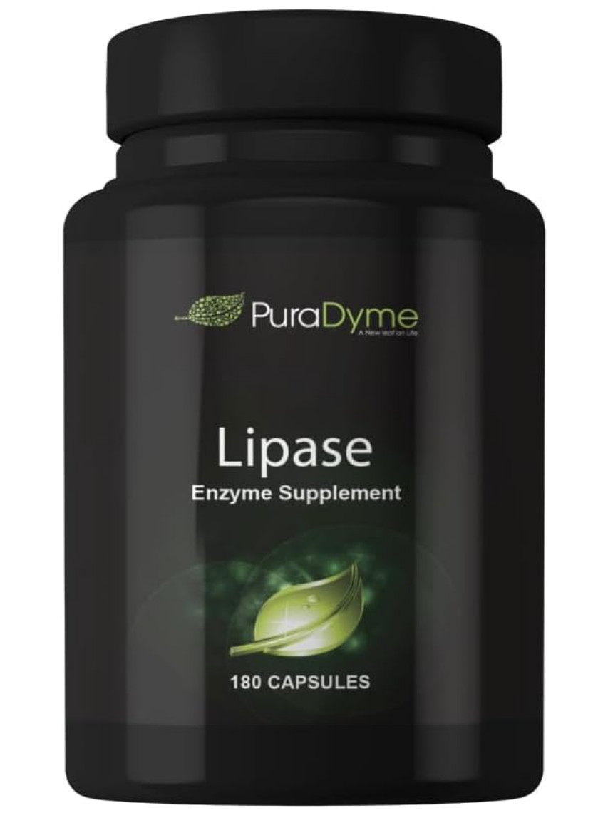 PuraDyme Lipase Enzyme 180 Capsules Digestive Enzyme