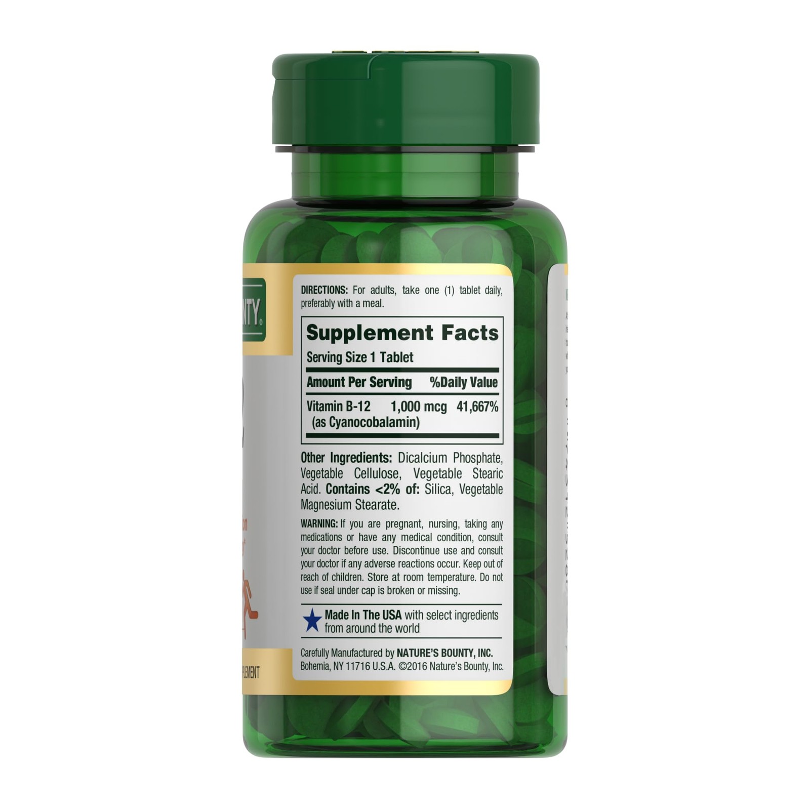 Nature’s Bounty Vitamin B12 1000 mcg 200 Count Easy to Swallow Energy Support