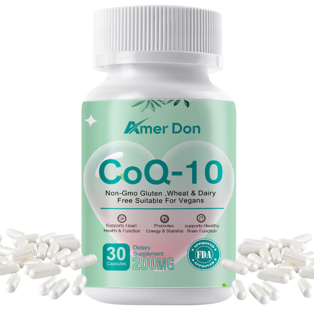 COQ 10 Coenzyme Q-10 200mg Heart Health Support, Increase Energy &amp, Stamina