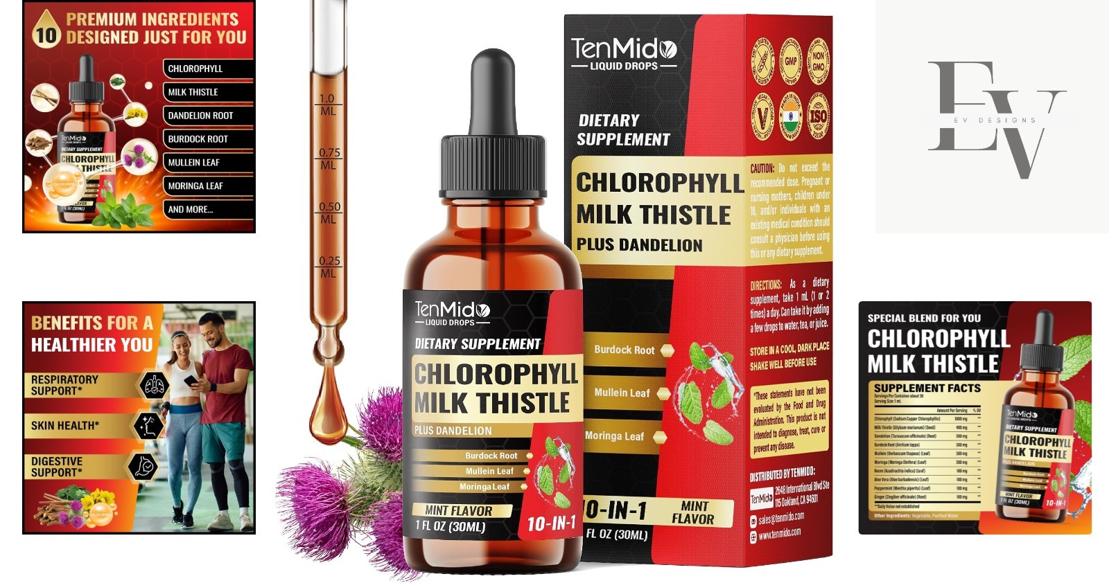 GMP-Certified Chlorophyll Drops – 12 Botanicals for Daily Health, 30 Servings