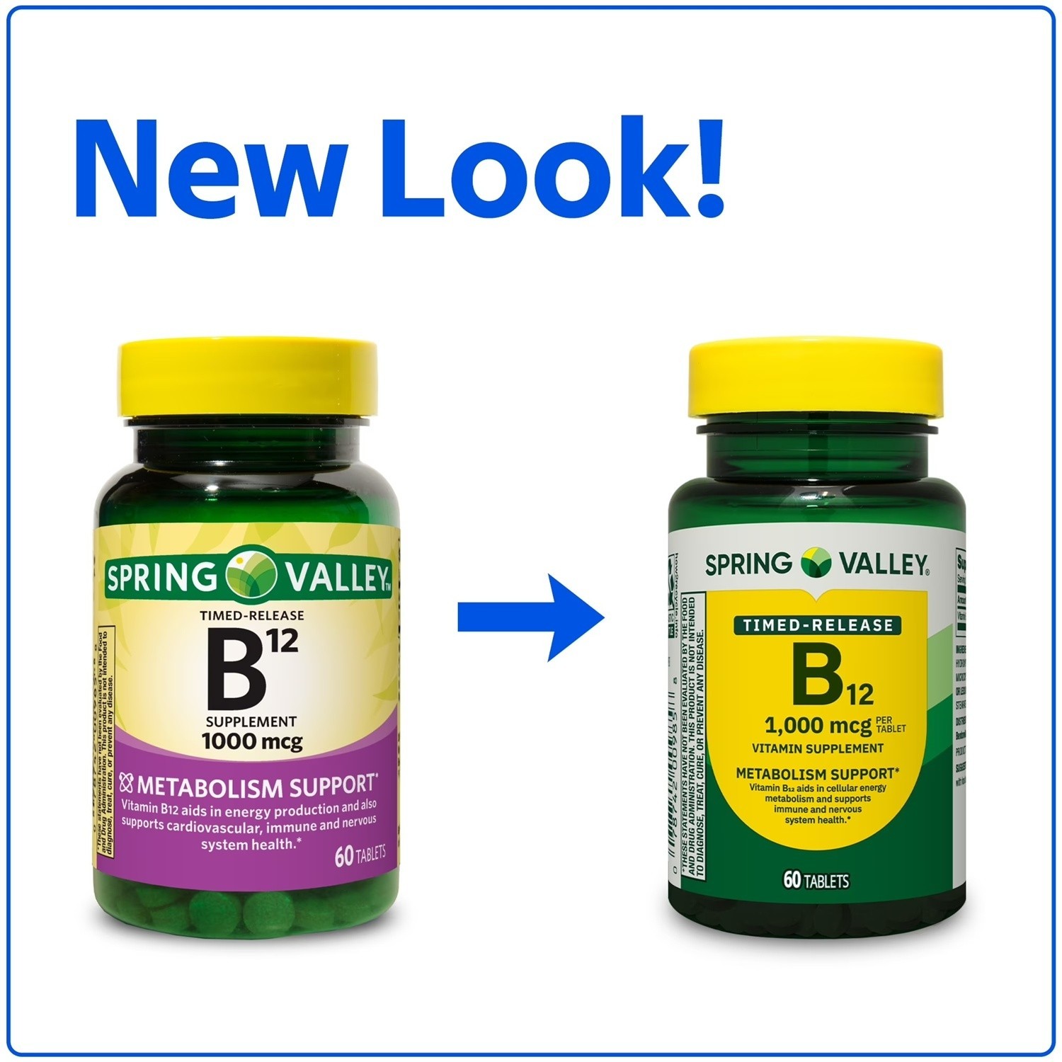 Vitamin B12 1000 Mcg Supports Heart Energy Metabolism Nervous System, 60 Tabs