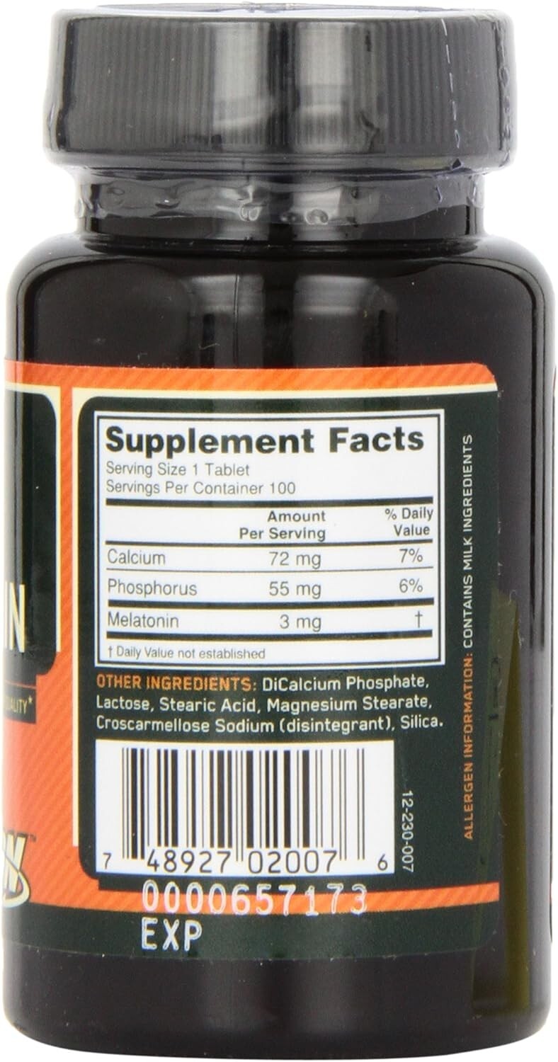 Optimum Nutrition | Melatonin 3mg – Sleep Support Supplement | 100 Tablets