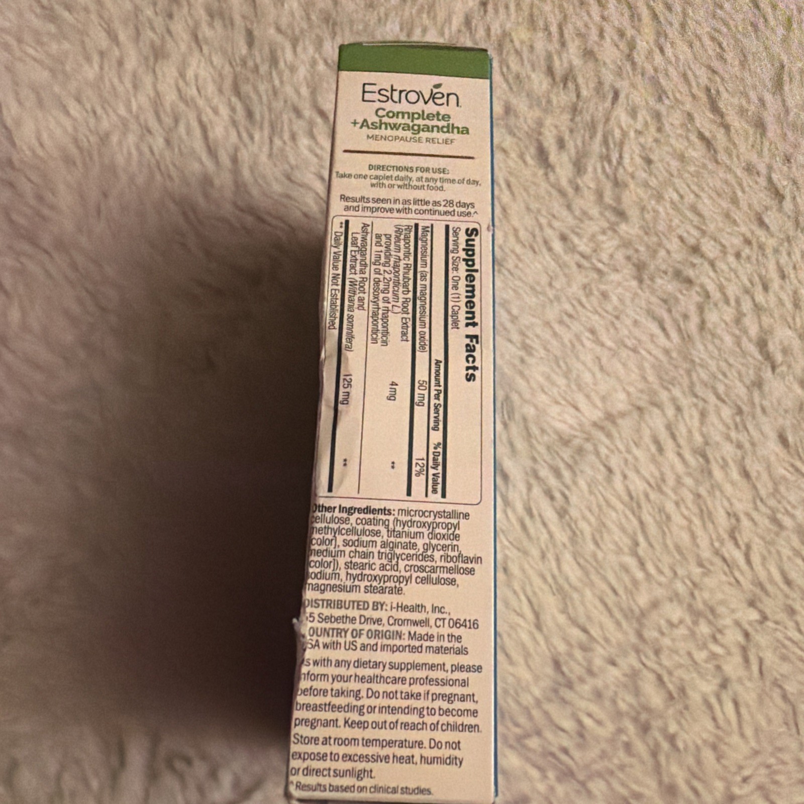 ESTROVEN COMPLETE+ASHWAGANDHA MENOPAUSE RELIEF 30 Caplets – Exp 07/2026