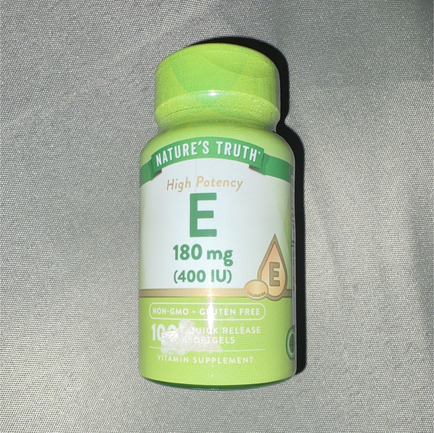 Nature’s Truth Vitamin E 180mg (400 IU) 100 Softgels Non-GMO Gluten-Free