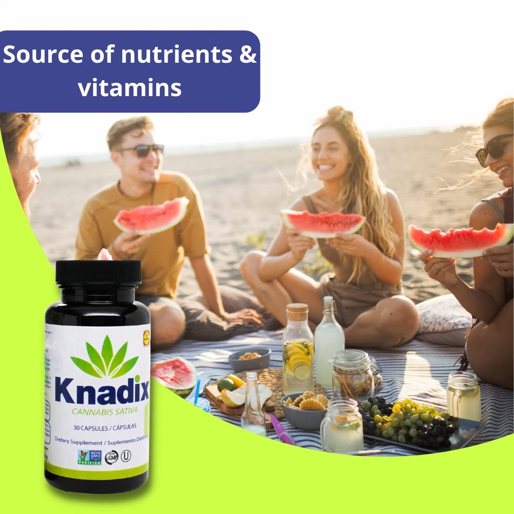 Knadix Hemp Oil Supplement – Support for Bones, Muscles 30 Count (Pack of 2)