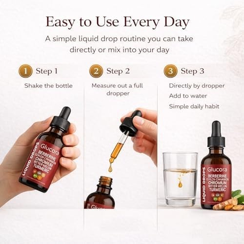 Glucora Berberina Liquida,Glucora Ceylon Cinnamon 2 Fl Oz (Pack of 1), 1pcs