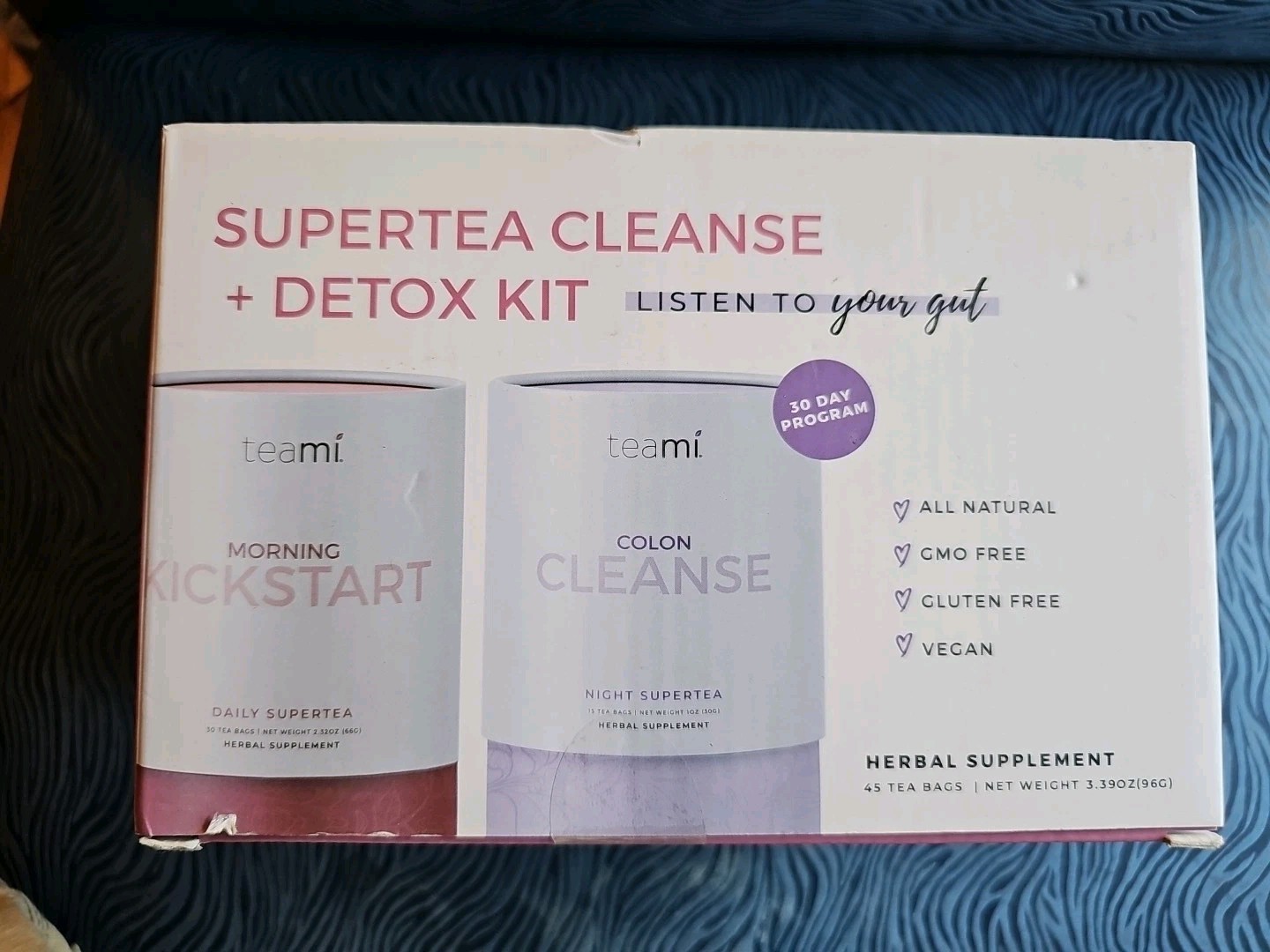Teami Colon Supertea Cleanse Tea Natural 30 Day Teatox Kit Detox EXP 07/2025
