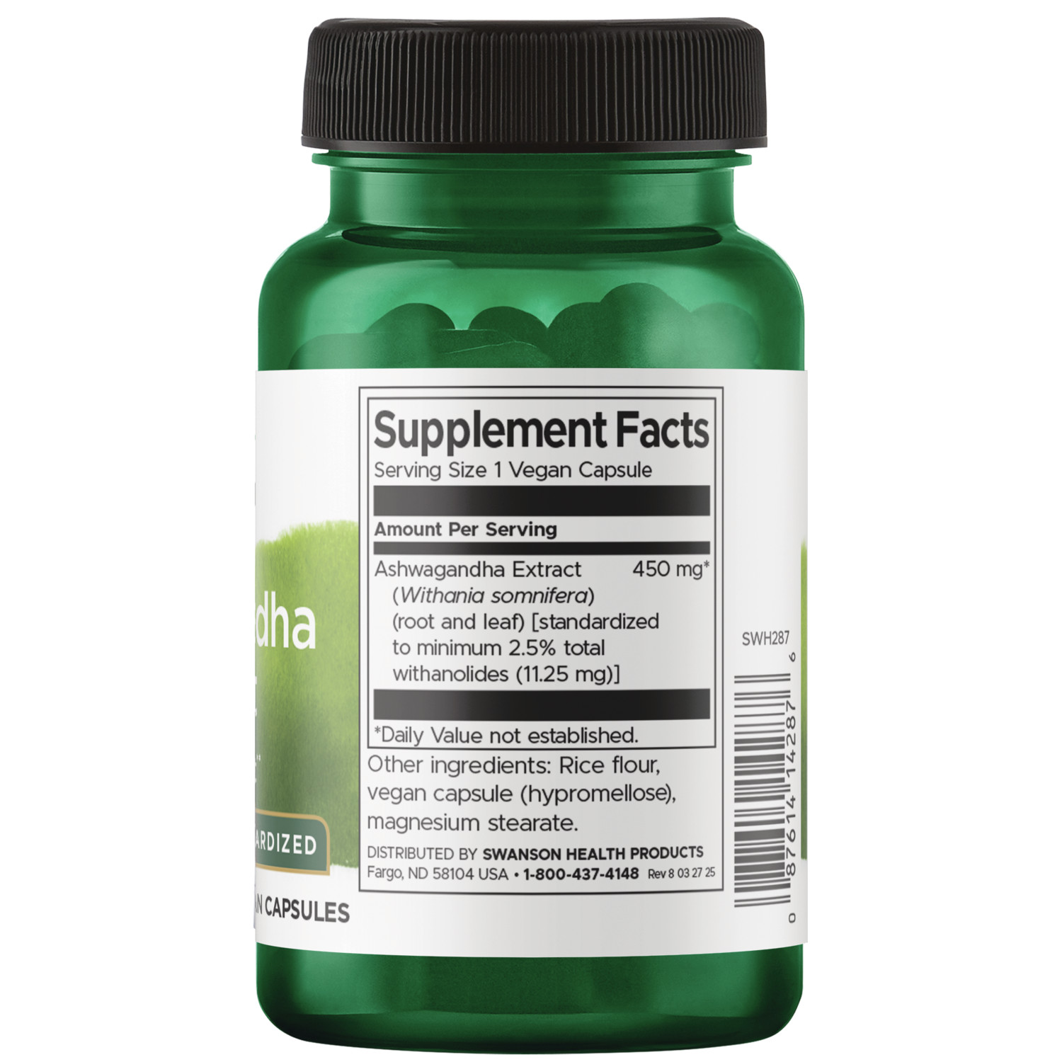 Swanson Ashwagandha Extract 450 mg 60 Capsules