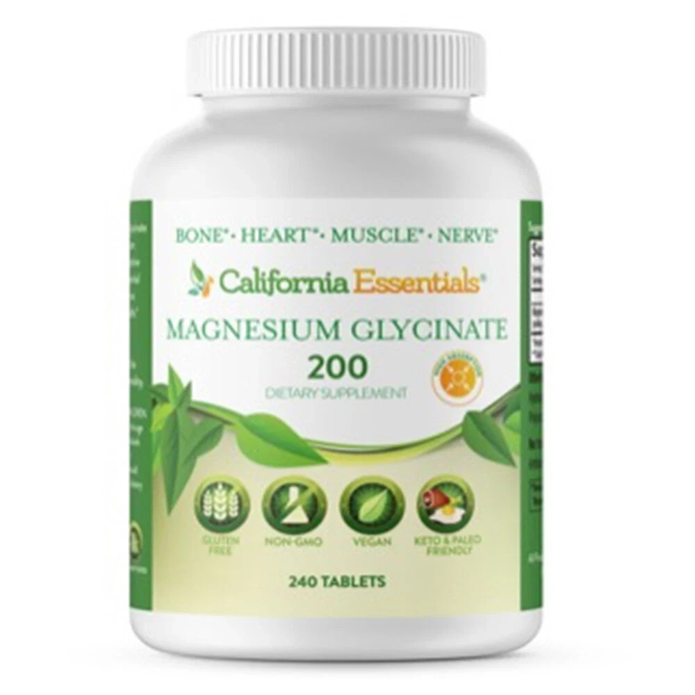 Magnesium Glycinate 200mg Tablet Gentle on Stomach, Muscle & Nerve Function