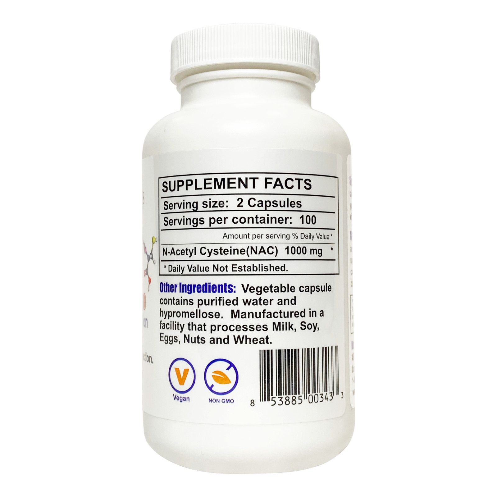 N-Acetyl-Cysteine (NAC) 1000 mg. 200 Caps