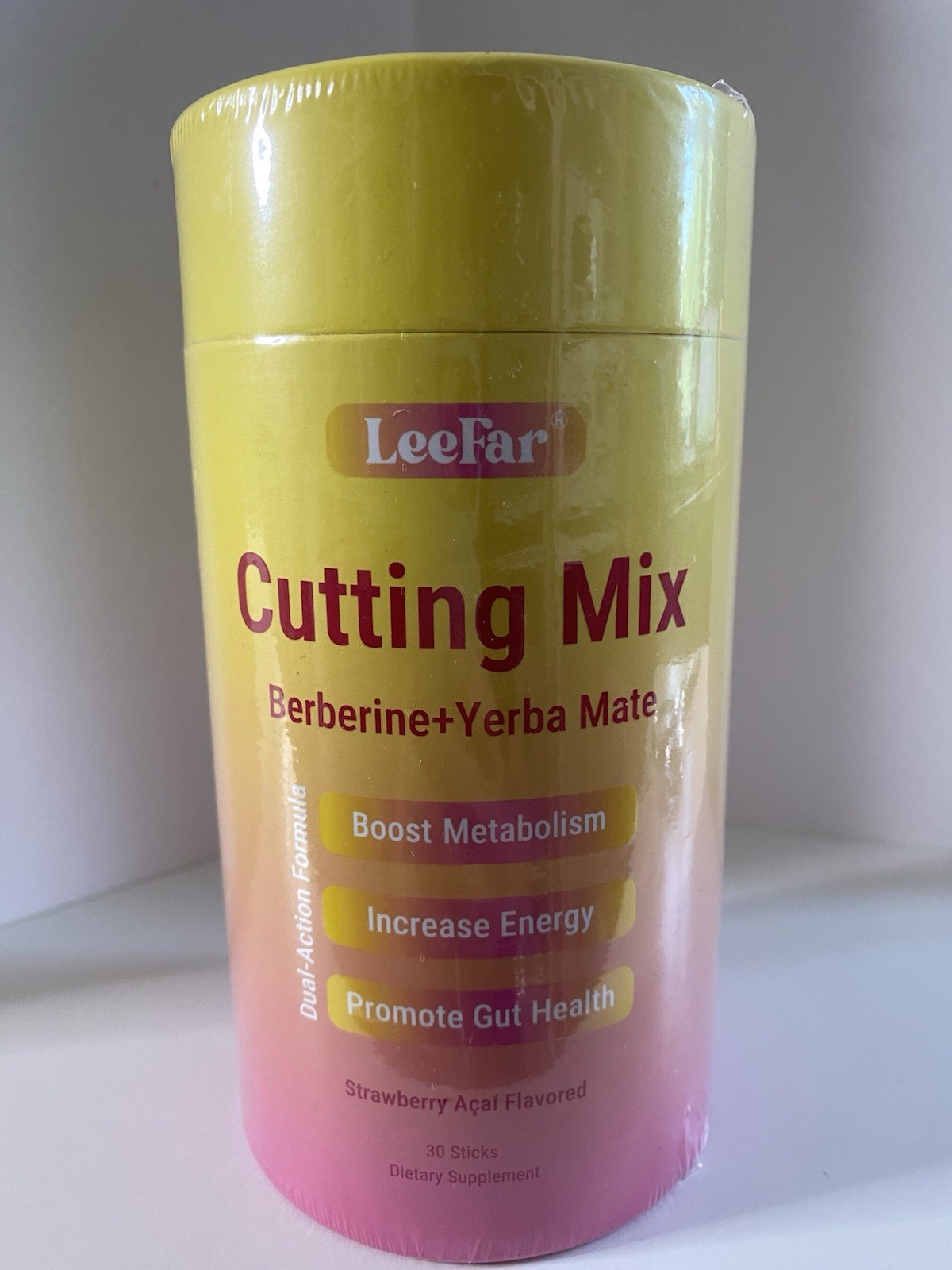 Leefar Cutting Mix – Berberine & Yerba Mate Strawberry Açaí 30 Pc Expires 3-2028