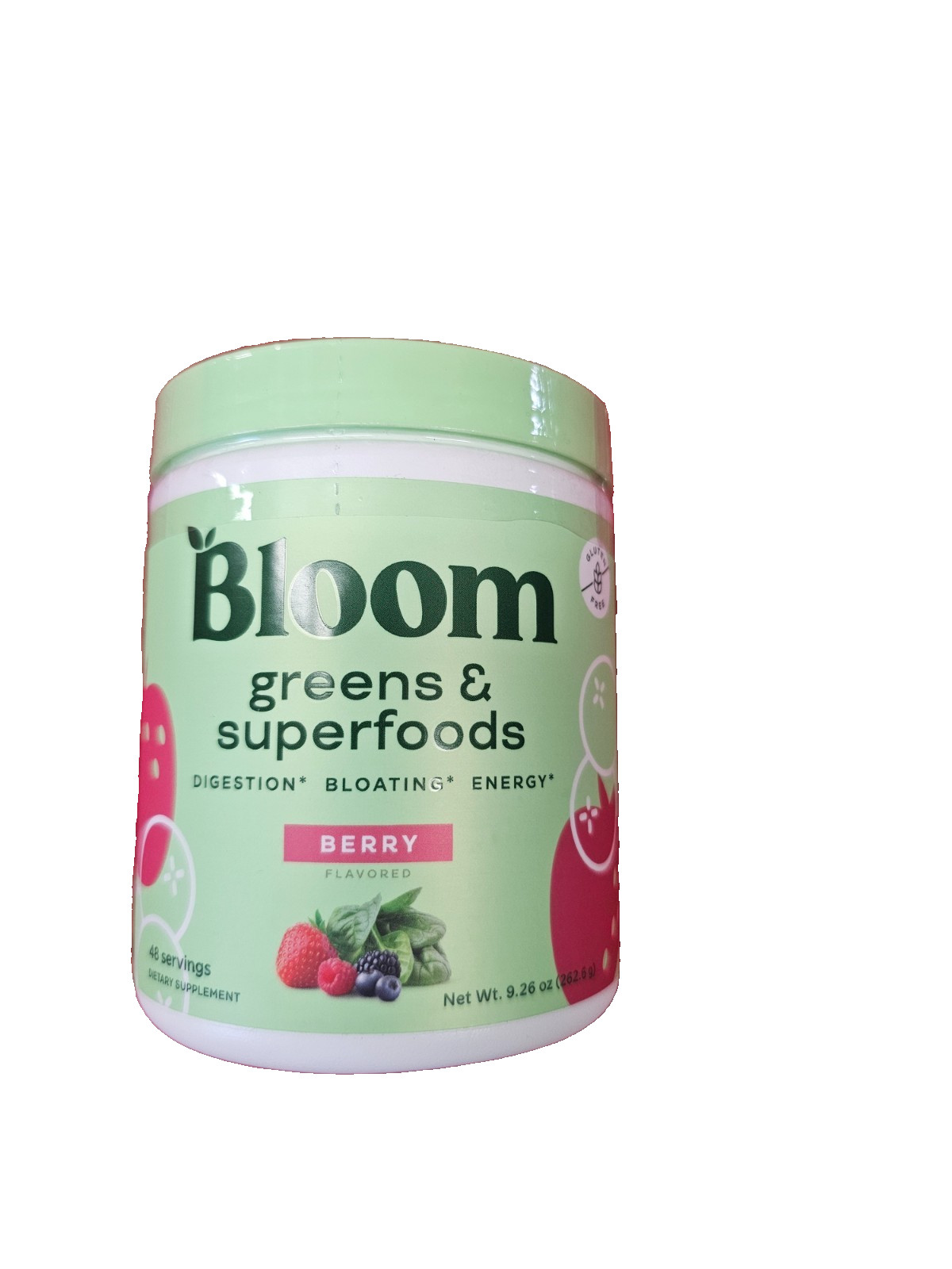 Bloom Nutrition Greens & Superfoods Powder Berry (48 Servings, 9.26 OZ)