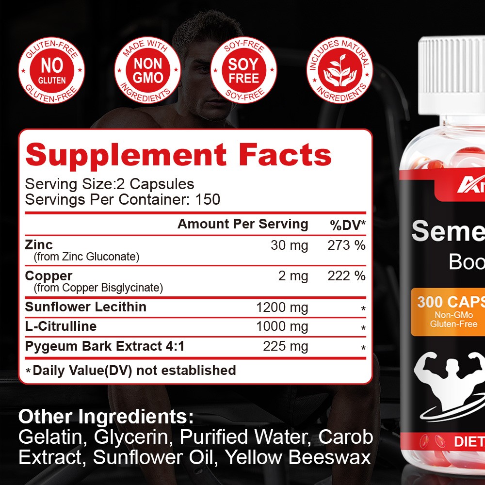 Semen & Sperm, Male Fertility Supplement, Increase Semen Volume, Sperm Count