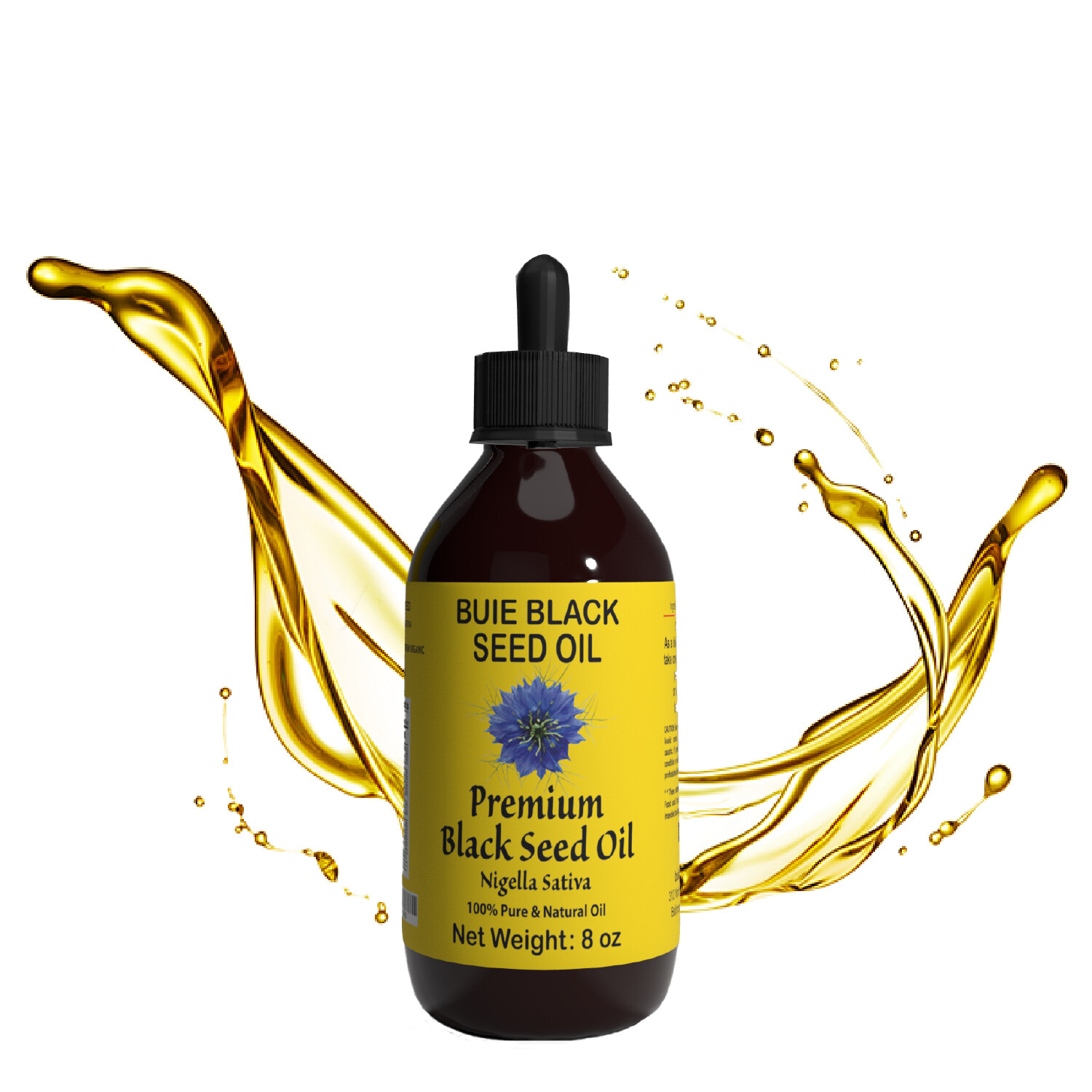 Buie Black Seed Oil 8 Oz Nigella Sativa 4% THYMOQUINONE ! 2 BOTTLES W/DROPPER !