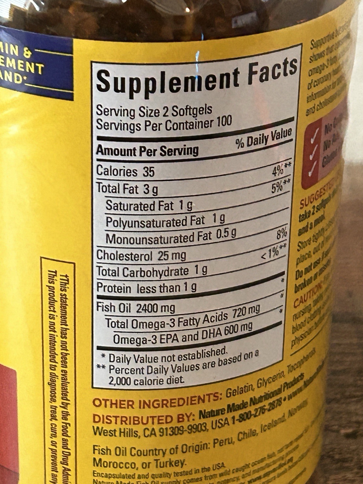2pk of Nature Made Fish Oil 1200 mg (360 mg OMEGA-3) 200 Liquid Softgels