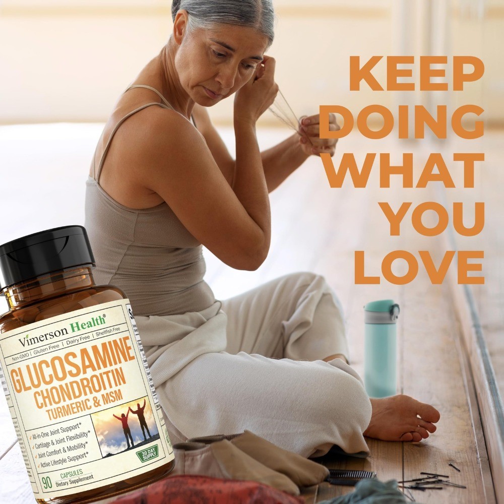 1 bottles Glucosamine Chondroitin Msm And Turmeric Supplement – Joint Support Su
