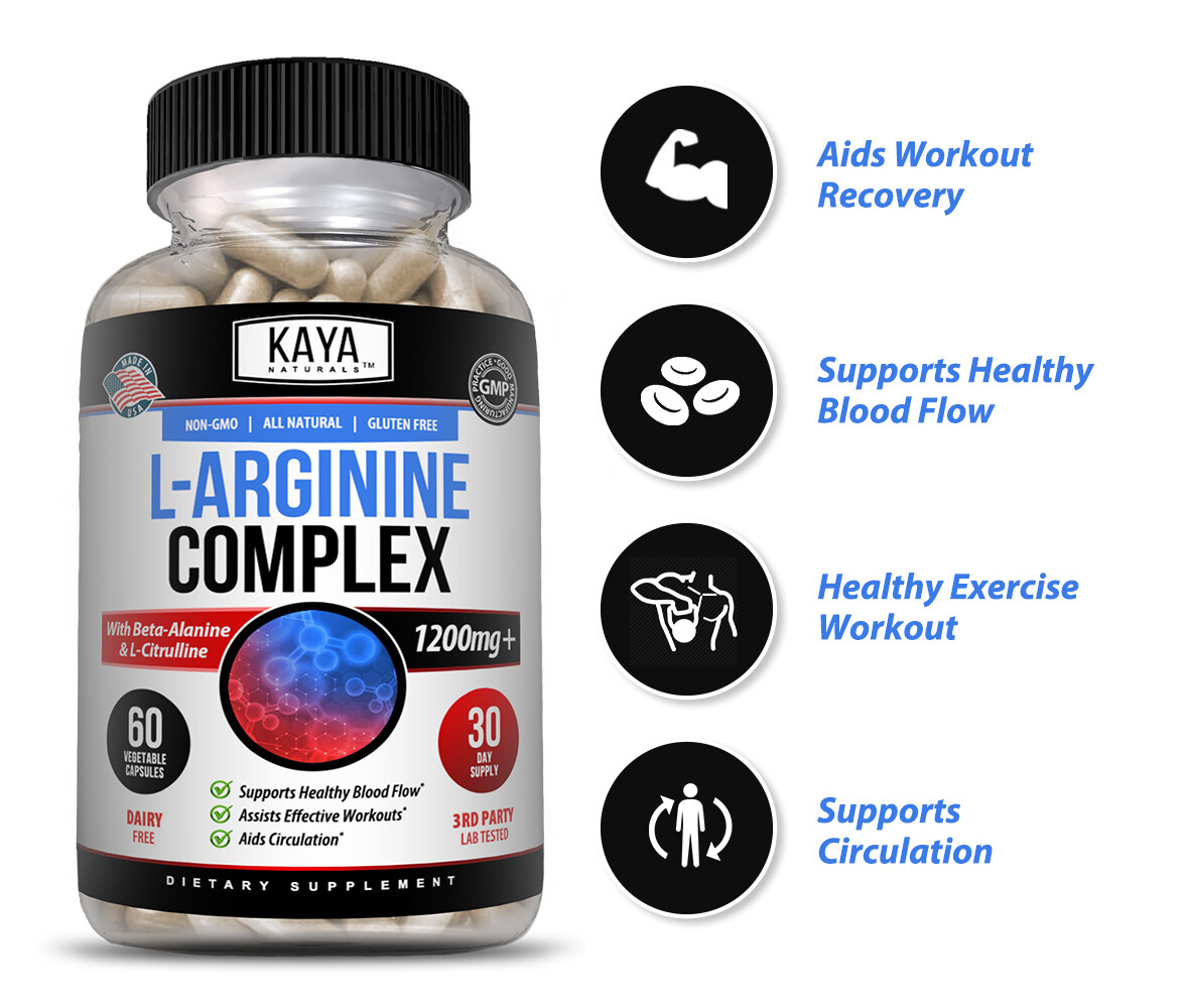 3x L-Arginine 60ct, NO3, Nitric Oxide, Testosterone Booster, Libido, ED Support