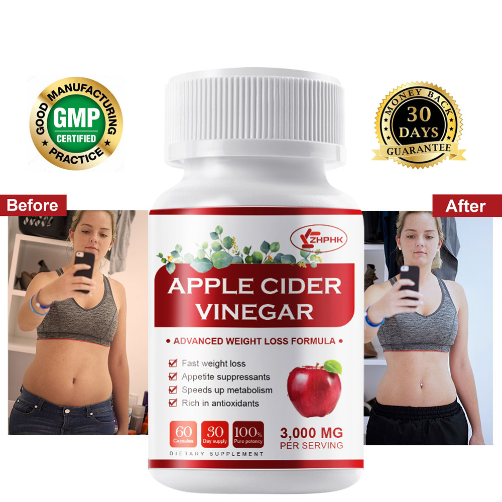 100% Pure APPLE CIDER VINEGAR ACV 3000mg PURE WEIGHT LOSS FAT BURNER Diet Pills