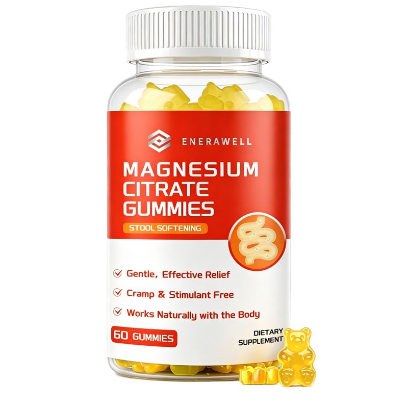 ENERAWELL Magnesium Citrate 600mg, 30 Servings, 60 Gummies -Non-GMO | 02/07/2027