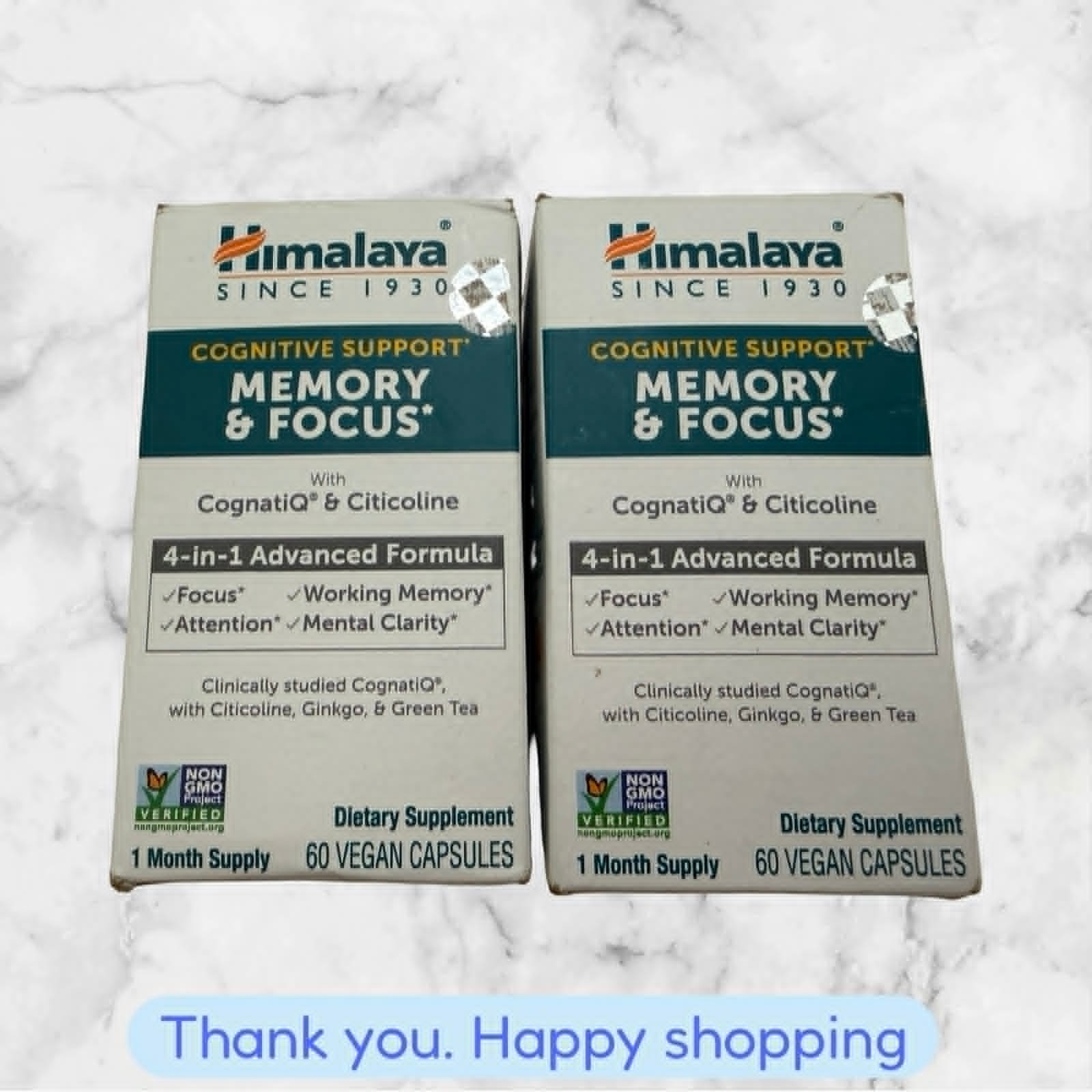 FOR 2 Himalaya Memory & Focus Herbal Supplement 60ct Each Cognitive Support NEW